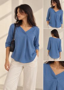 Blue 3/4 Sleeve Top