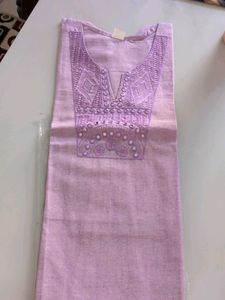 Beautiful Lavender Embroidered Kurta