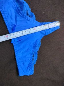 Blue Thong🤎 with Bow Detail