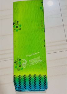Green Saree with Floral Print