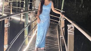 Light Blue Floral Maxi Dress