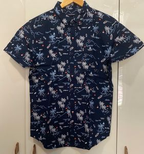 Men's Tropical Print Short Sleeve Shirt
