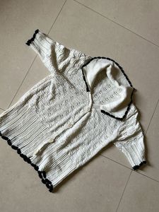 Chic Crochet Knit Cardigan