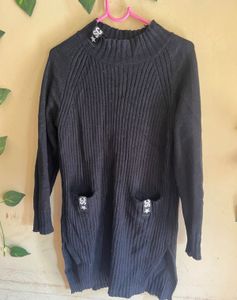 Elegant Knit Sweater Dress