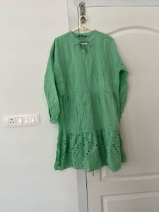 Chic Green Embroidered Kurta