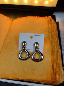 Two-Tone Gold &amp; Silver Chunky Teardrop Statement