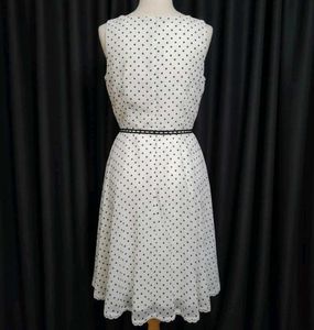 Chic Polka Dot Dress with Bow Detail