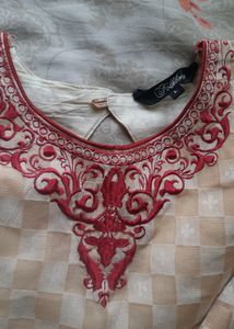 Classy Off-white Anarkali Kurta