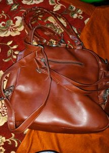 Vintage Brown Leather Laptop Bag