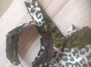 Leopard Print Blouse / Top With Back Tie