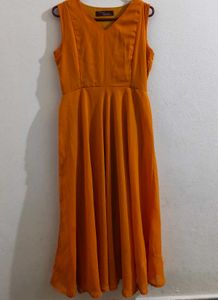 Orange Sleeveless Dress