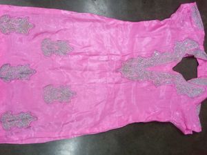 Beautiful Pink Kurta Set with Embellishments (no d