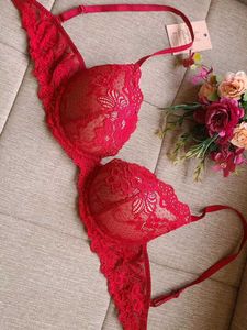 Red Lace Bra