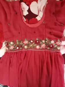 Elegant Red Ethnic Gown