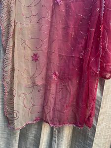 Embroidered Ombre Dupatta