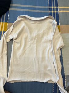 Ribbed Long Sleeve Collared Top