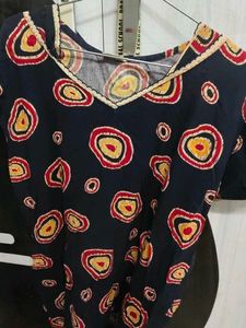 2 combo nighty Navy Blue Printed Kurta