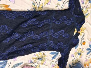 Elegant Navy Lace Dress