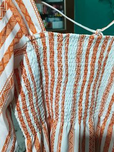 Boho Striped Off-Shoulder Top