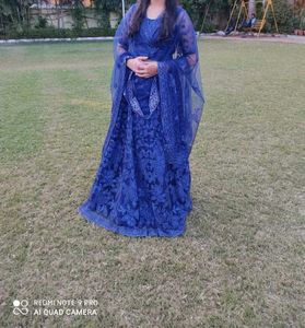 Royal Blue Embroidered Lehenga Choli