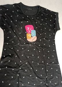 Black Printed T-Shirt