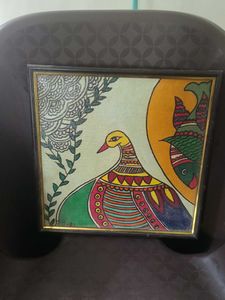 Framed Indian Folk Art Painting