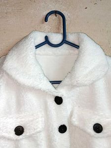 Cozy White Teddy Jacket Cropped