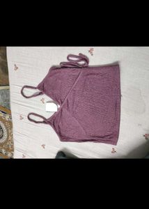 Ribbed Wrap Camisole Top