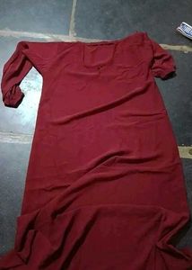 Elegant Maroon Abaya Dress