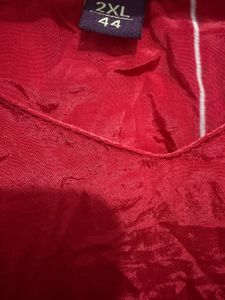 Chiffon red Kurta Set