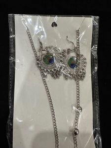 Morpankh Design Oxidised Silver Necklace Set