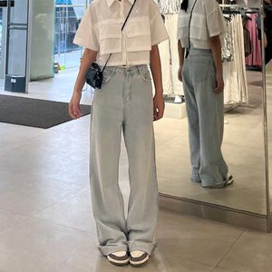 Baggy white jeans