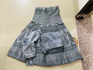 Lehenga, Blouse And Odhni 🩶