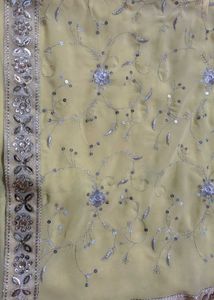 Exquisite Yellow Embroidered Dupatta
