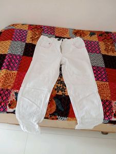 White Casual Pants
