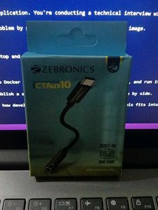 Zebronics CTAux10 USB-C to Aux Adapter