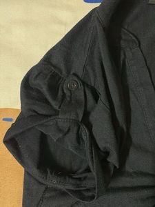 Classic Black V-Neck Ruched Top