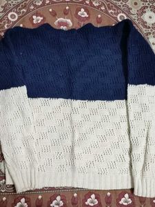 Blue &amp; White Knit Sweater