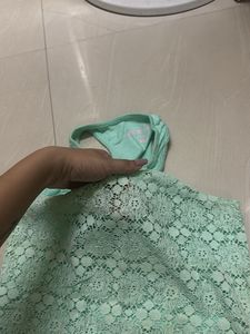 Mint Green Lace Tank Top