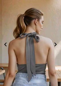Chic Halter Neck Drape Top (L)