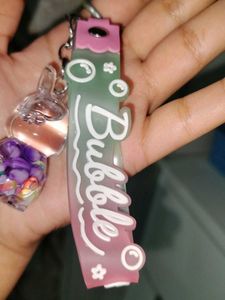 Cute Bunny &amp; Bubble Keychain
