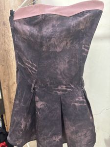 Strapless Pleated Mini Dress