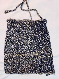 y2k floral reversible Mini wrap skirt