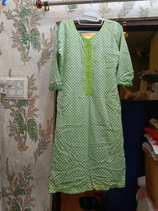Light Green Printed Kurta with leggings