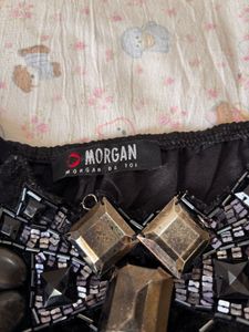 Morgan Black Embellished vintage Top