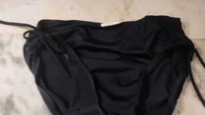 Black Tie-Side Bikini Bottom