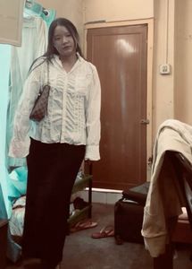 White frill Shirt.