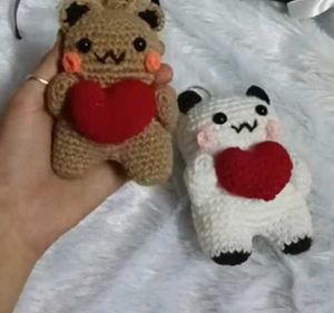 Cute Handmade Crochet Plush Bears(pack of 2)