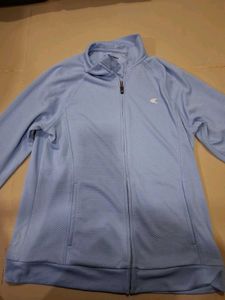 Light Blue Zip-Up Athletic Jacket