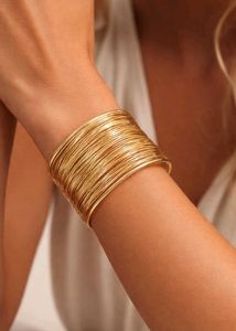 Chic Gold Wire Cuff Bracelet